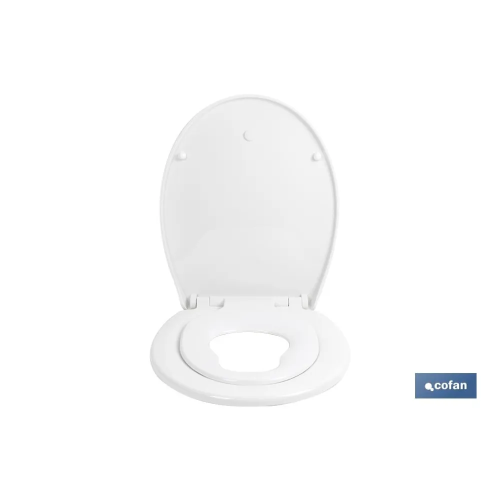 TAPA WC  FORMA OVAL CON ASIENTO PARA NIÑOS  44.7 x 37.1 CM