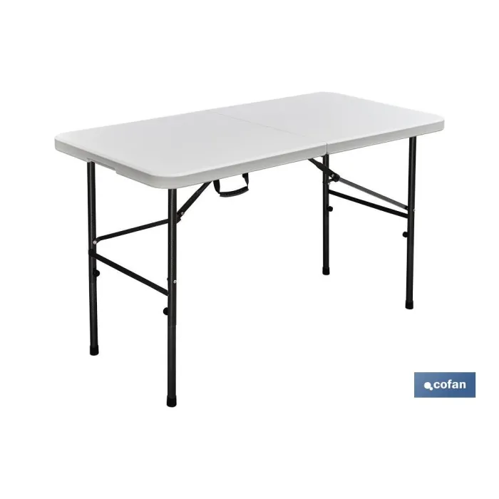 MESA PLEGABLE RECTANGULAR BLANCA 122x60x74 CM
