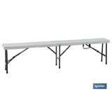 BANCO PLEGABLE RECTANGULAR BLANCO 180x25x43cm