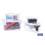PACK DE 4 CAJAS DE ALMACENAJE TRANSPARENTES 4 L + 8 L + 15 L + 26 L