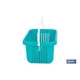 CESTA PARA PINZAS AZUL TURQUESA 27 X 21 X 14 CM