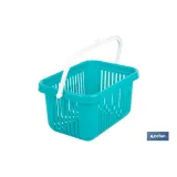CESTA PARA PINZAS AZUL TURQUESA 27 X 21 X 14 CM