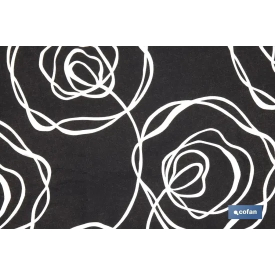 FUNDA ACOLCHADA PARA TABLA DE PLANCHAR 135 X 53 CM ROSAS NEGRAS