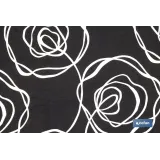 FUNDA ACOLCHADA PARA TABLA DE PLANCHAR 135 X 53 CM ROSAS NEGRAS