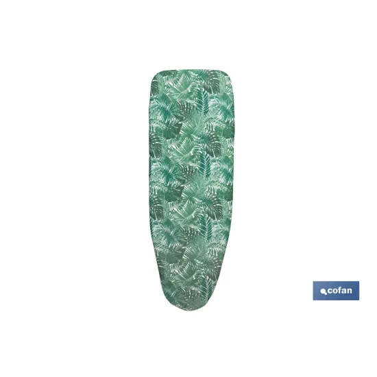 FUNDA ACOLCHADA PARA TABLA DE PLANCHAR 135 x 53 CM RAMAS VERDES