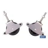 PACK 2 POLEAS PARA TENDEDERO ACERO INOXIDABLE 304  ROLDANA 4 CM