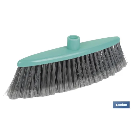 CEPILLO DE BARRER PLUMADO VERDE AGUA 37 X 8.5 X 9 (12) CM