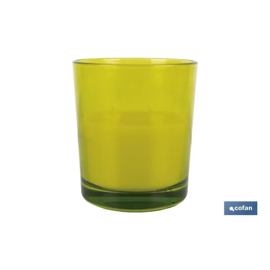 VELA AROMÁTICA DE CITRONELA VASO DECORADO  200 G