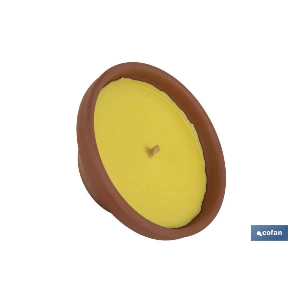 VELA AROMÁTICA DE CITRONELA RECIPIENTE TERRACOTA 300 G