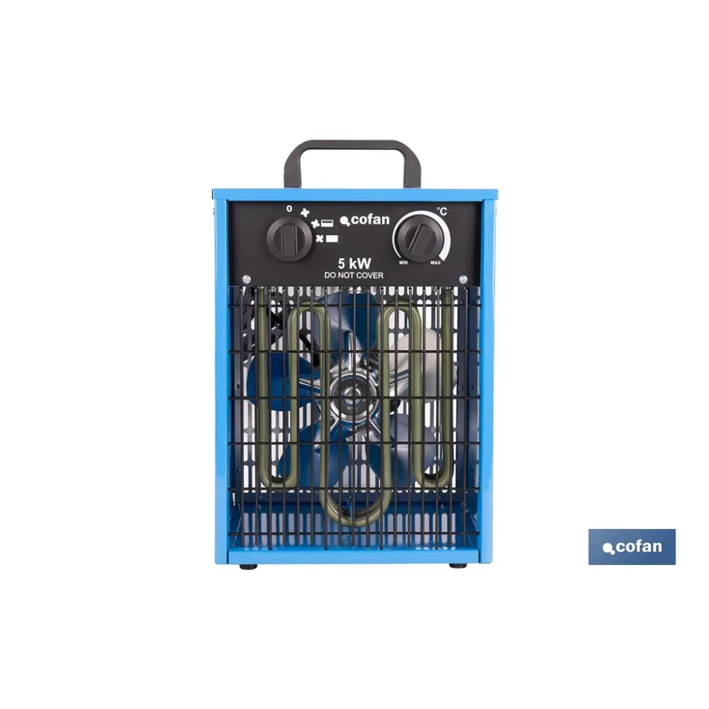 CALEFACTOR INDUSTRIAL DE 400 V TRIFÁSICO 30/2500/5000 W