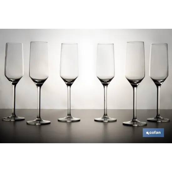 PACK DE 6 COPAS DE CHAMPAGNE 22 CL GAMA ARISVI