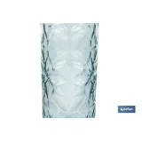 BOTELLA DE VIDRIO TRANSPARENTE AZUL CLARO CON CIERRE DE ESTRIBO 1 L