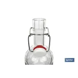 BOTELLA DE VIDRIO TRANSPARENTE CON CIERRE DE ESTRIBO 1 L