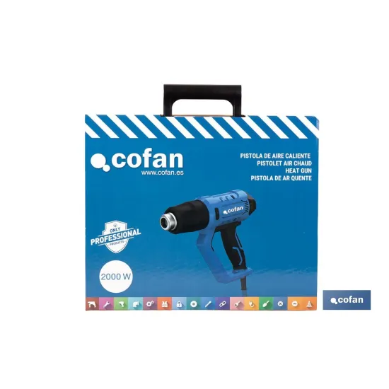 PISTOLA DE AIRE CALIENTE CON LCD DIGITAL DISPLAY 2000 W