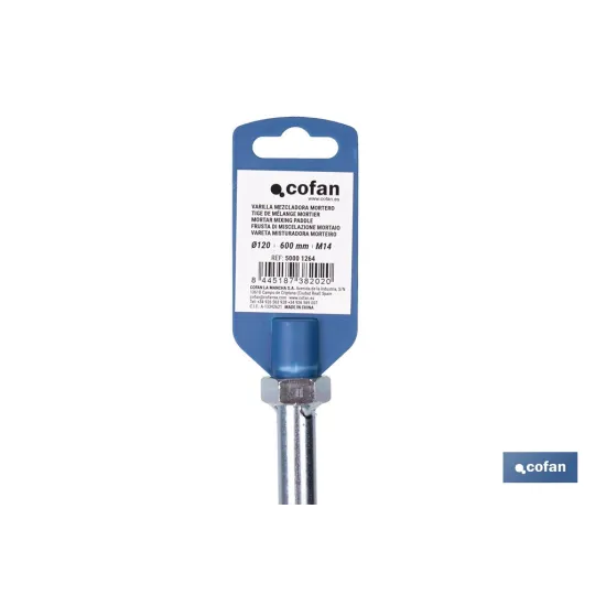 VARILLA MEZCLADORA MORTERO Ø120 600 MM M14