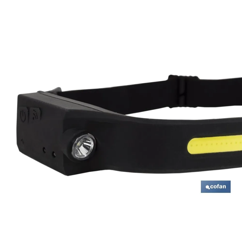 LINTERNA DUAL DE CABEZA CON SENSOR DE ACTIVACIÓN 350 LM