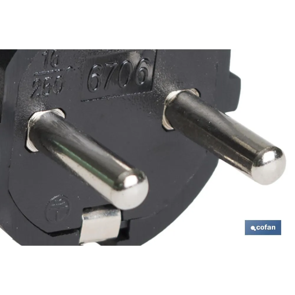 CLAVIJA BIPOLAR GOMA NEGRO (16A-250V)