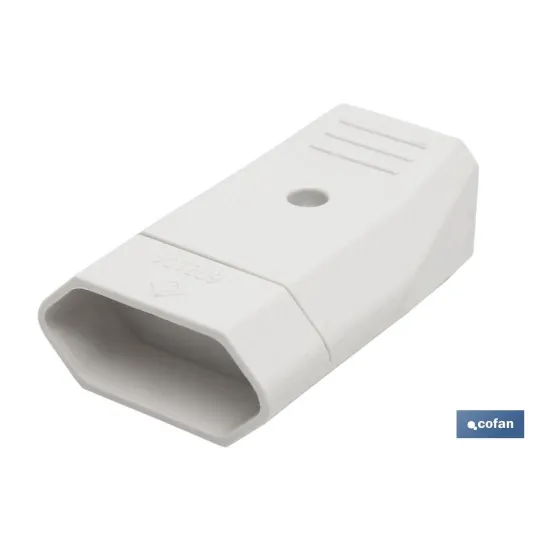 BASE ENCHUFE BIPOLAR AEREA BLANCA (10A-250V)