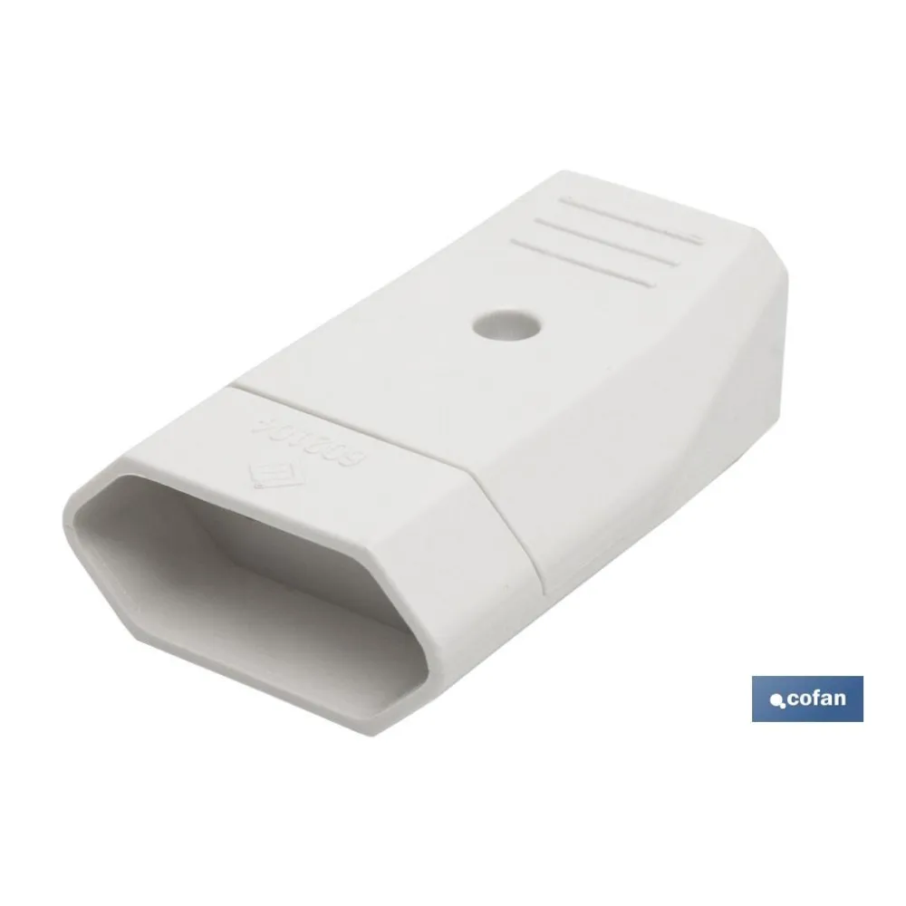 BASE ENCHUFE BIPOLAR AEREA BLANCA (10A-250V)