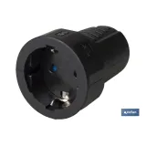 BASE ENCHUFE AEREA GOMA NEGRA (16A-250V)