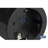 BASE ENCHUFE AEREA GOMA NEGRA (16A-250V)