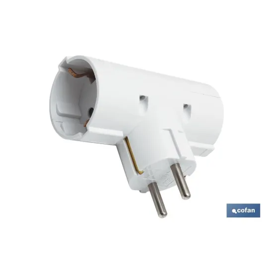 ADAPTADOR SCHUKO 2 VIAS (16A-250V)