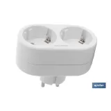 ADAPTADOR 2 VIAS FRONTAL SCHUKO (3.500w)