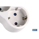 ADAPTADOR 3 VIAS FRONTAL SCHUKO CON INTERRUPTOR (3.500w)