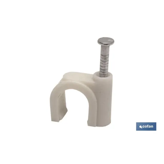 GRAPA PLASTICA CABLE REDONDO 14MM Venta unitaria