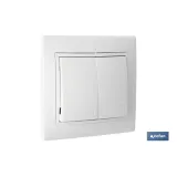 DOBLE INTERRUPTOR-CONMUTADOR EMPOTRAR MODELO PACIFIC (BL)