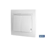 DOBLE INTERRUPTOR-CONMUTADOR EMPOTRAR MODELO PACIFIC (BL)