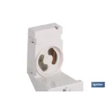 PORTALAMPARAS DE FLUORESCENCIA 2A250V CON PORTACEBADOR