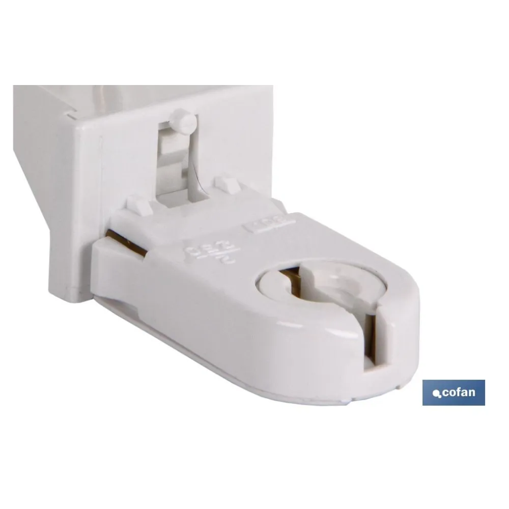 PORTALAMPARAS DE FLUORESCENCIA 2A250V CON PORTACEBADOR