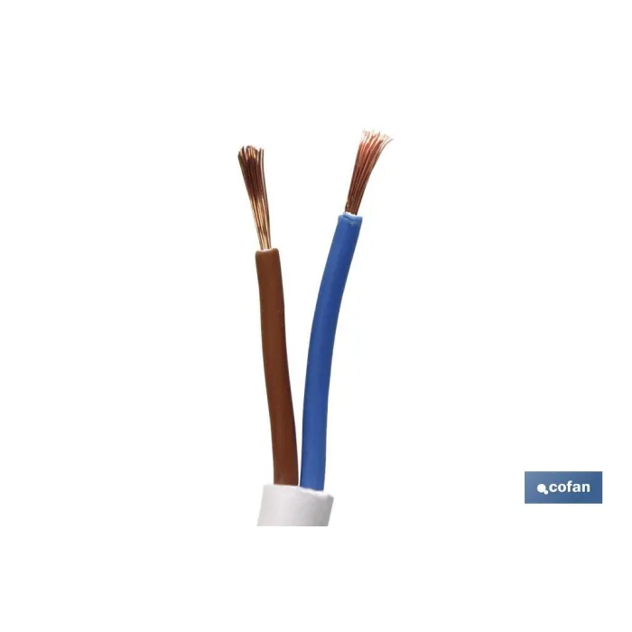 ROLLO 100M MANGUERA BLANCO H05VV-F (2X1MM)