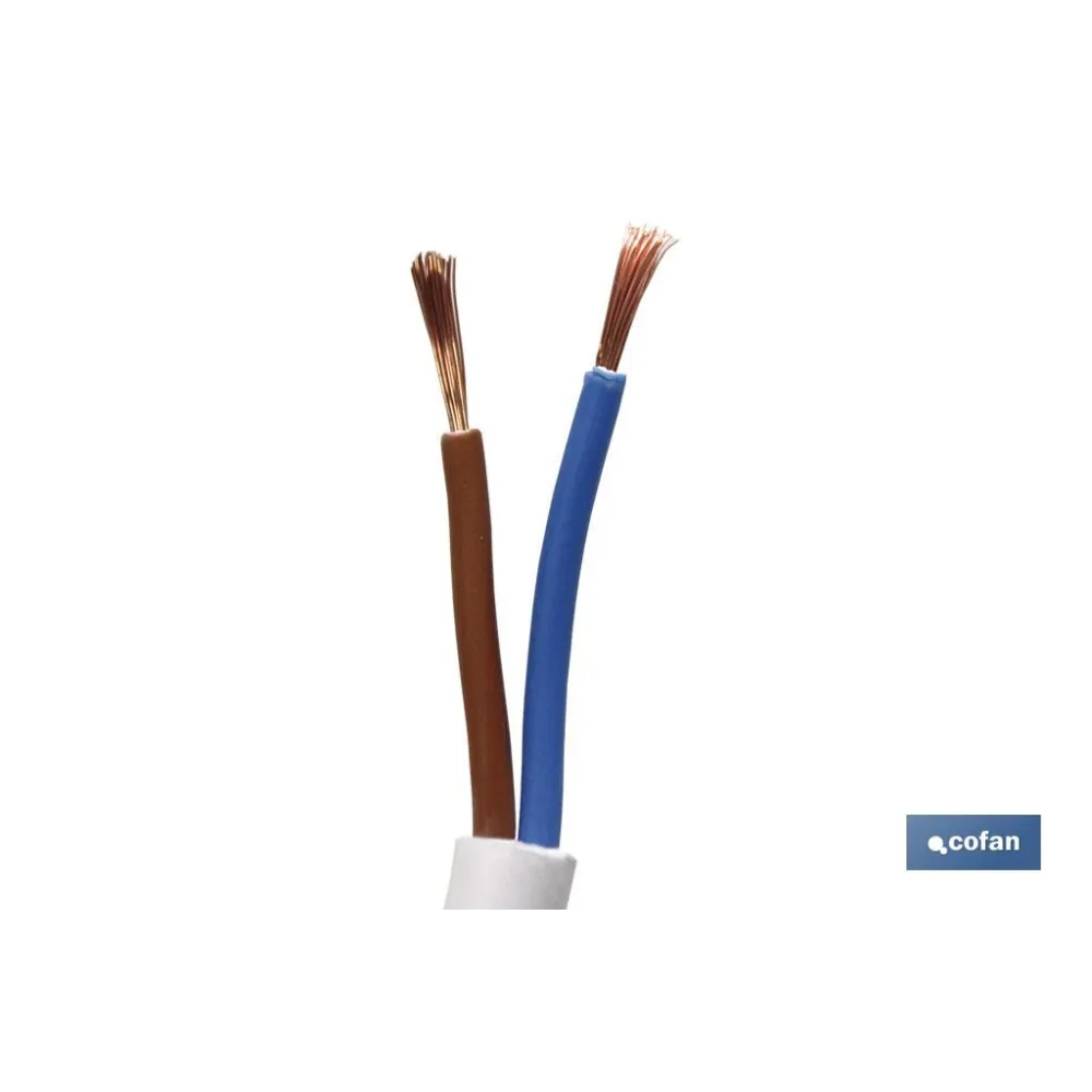 ROLLO 100M MANGUERA BLANCO H05VV-F (2X1MM)