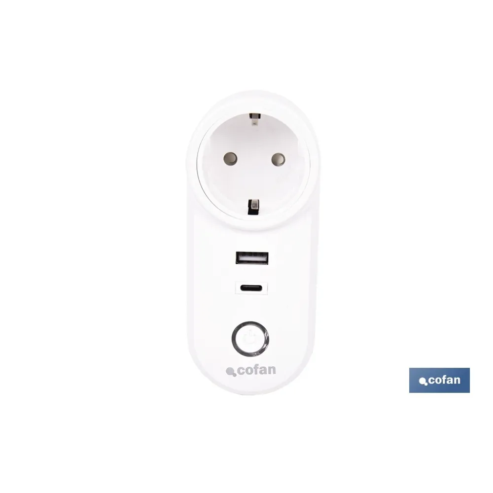 ENCHUFE INTELIGENTE CON PUERTO USB Y TIPO C