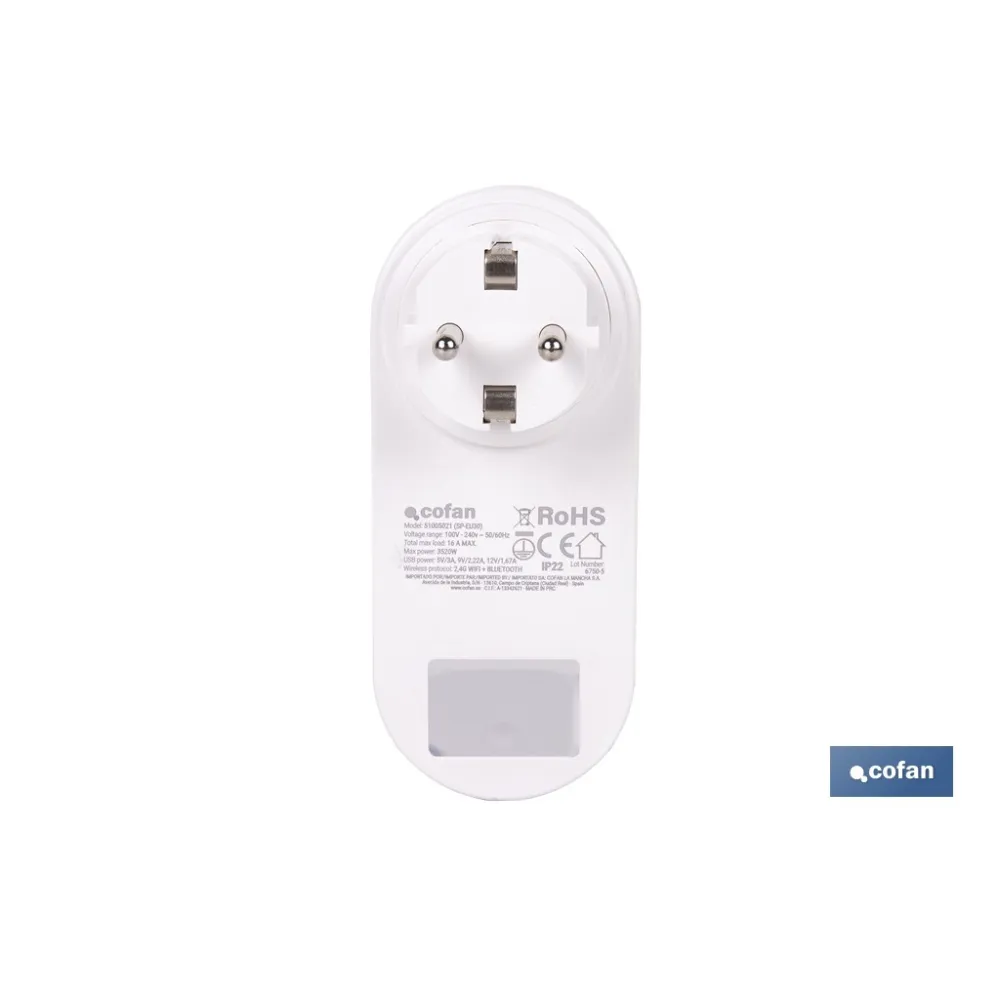 ENCHUFE INTELIGENTE CON PUERTO USB Y TIPO C