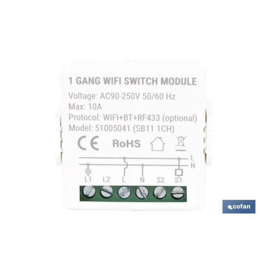 RELÈ DE 1 INTERRUPTOR WIFI