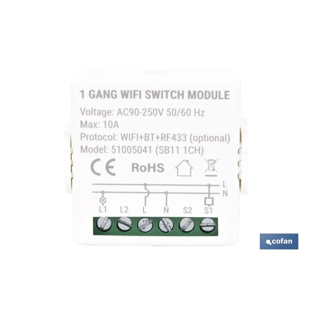 RELÈ DE 1 INTERRUPTOR WIFI