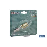 BOMBILLA LED VELA FILAMENTO E14 4W 470LM 2700K