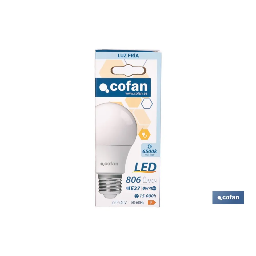 BOMBILLA LED CLASSIC E27 8 W 806 LM 6500 K