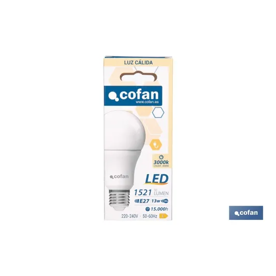 BOMBILLA LED CLASSIC E27 13 W 1521 LM 3000 K