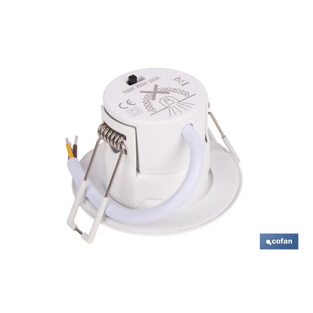 DOWNLIGHT ESTANCO 6 W IP65 600 LM 3 CCT Ø80 X 50 MM