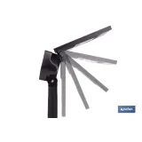 PACK DE 4 UDS. APLIQUE SOLAR CON SENSOR 3,7 V 1,2 Ah 3000 K 330 X 104 X 161 MM