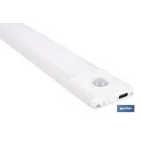 APLIQUE LED RECARGABLE CON SENSOR 3,7 V 2,2 AH 180 LM 3CCT 400 X 40 MM