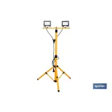 TRÍPODE TELESCÓPICO CON 2 PROYECTORES LED 2 X 20 W 6500 K 1,4 M