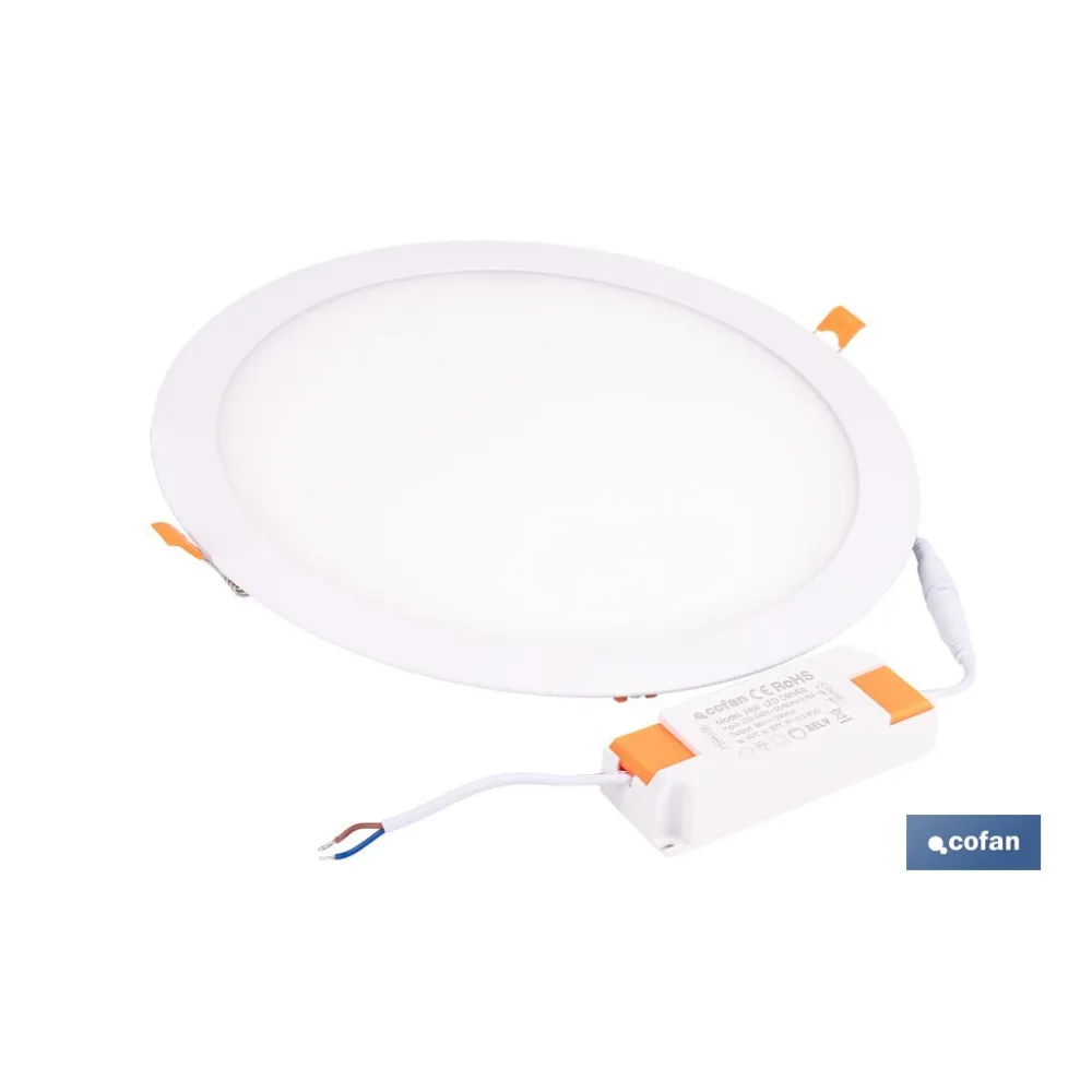 DOWNLIGHT EMPOTRABLE BLANCO SMD 24 W 2400 LM Ø295 MM 3CCT