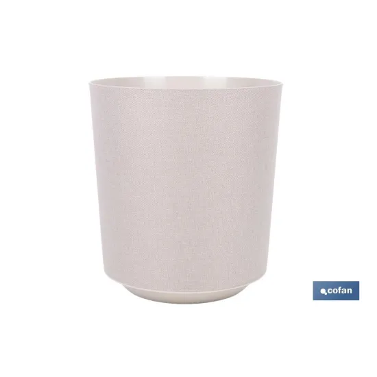 MACETA O MACETERO GAMA TEXTIL COLOR BEIGE PP Ø 254 X 269 MM 10,5 L