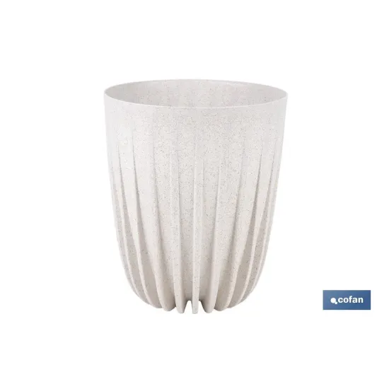 MACETA CON FILTRO DE DRENAJE A RAYAS COLOR BLANCO WPC Ø 390 X 463 MM 39,6 L venta unitaria