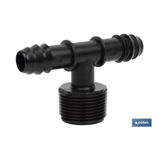 CONEXIÓN EN T R.MACHO Ø16MM-3/4 Venta unitaria